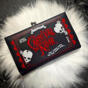 Killstar NIB "SIDESHOW" Carnival Du Noir Black Red Skull Gothic Wallet SOLD OUT